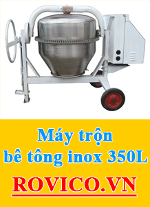 Máy Trộn Bê Tông Inox 350L
